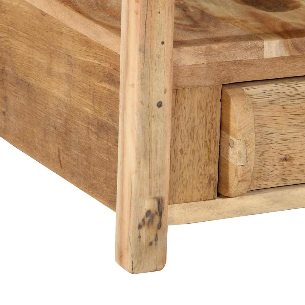 Tavolino Marrone 43 x 32 x 46 cm Legno Recuperato Massello | homemem39