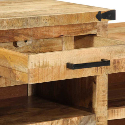 panchina con cassetto Marrone 110 x 35 x 50 cm Mango Grezzo | homemem39