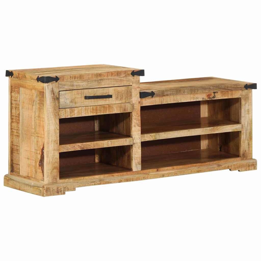 panchina con cassetto Marrone 110 x 35 x 50 cm Mango Grezzo | homemem39