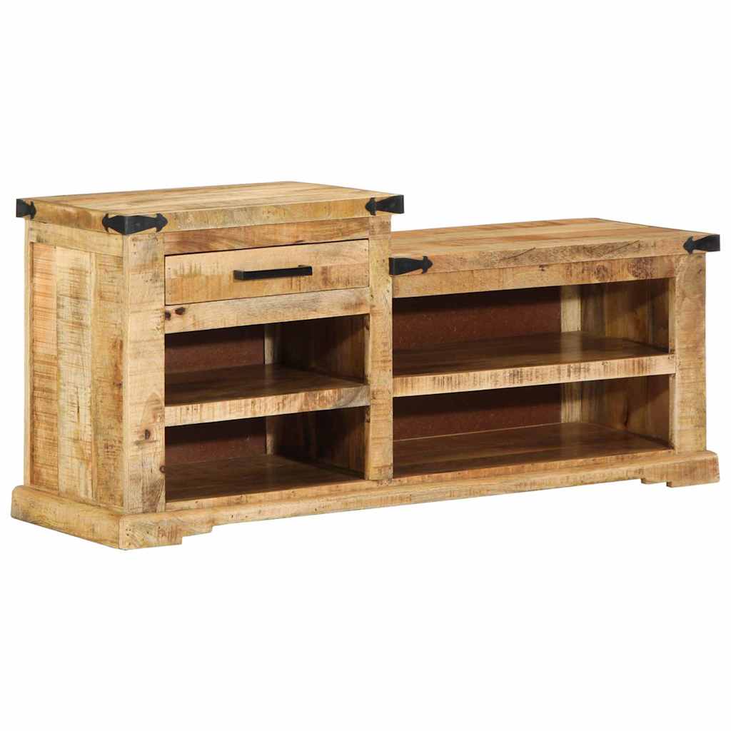 panchina con cassetto Marrone 110 x 35 x 50 cm Mango Grezzo