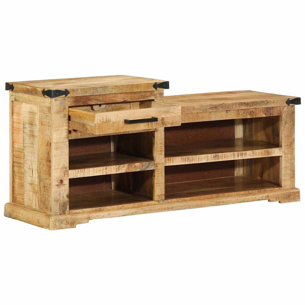 panchina con cassetto Marrone 110 x 35 x 50 cm Mango Grezzo | homemem39