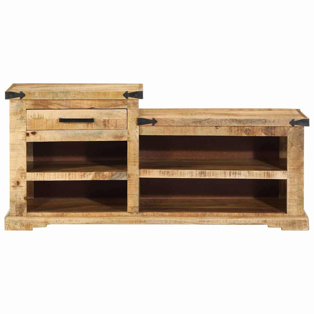 panchina con cassetto Marrone 110 x 35 x 50 cm Mango Grezzo | homemem39