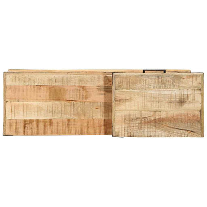 panchina con cassetto Marrone 110 x 35 x 50 cm Mango Grezzo | homemem39