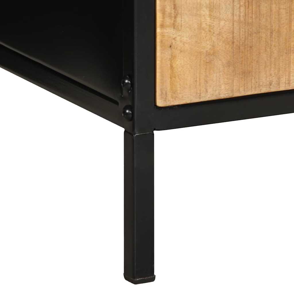 Armadio da Notte con cassetto Marrone e Nero 40 x 35 x 50 cm