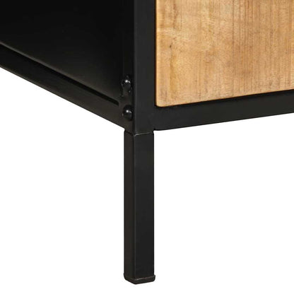Armadio da Notte con cassetto Marrone e Nero 40 x 35 x 50 cm