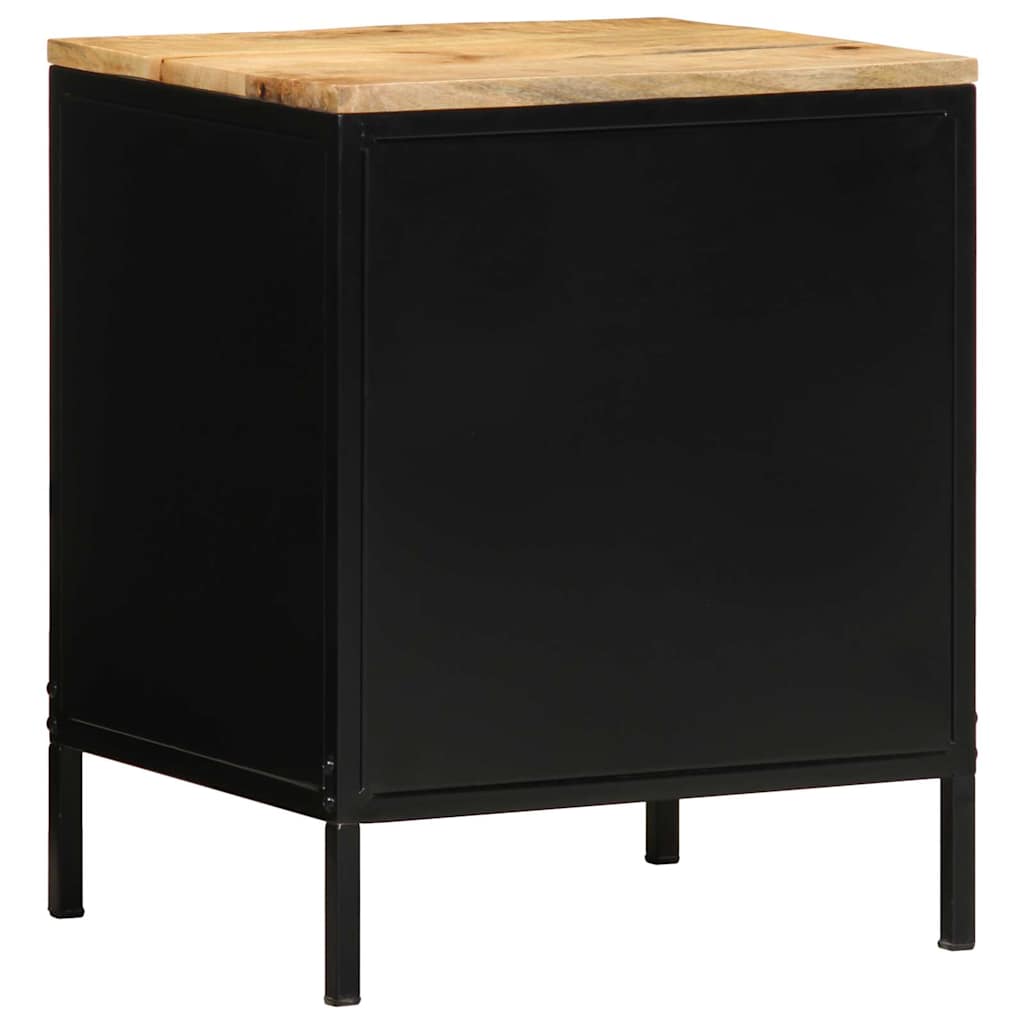 Armadio da Notte con cassetto Marrone e Nero 40 x 35 x 50 cm