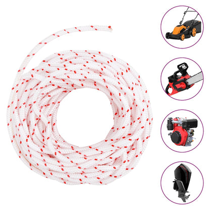 Fune di Avviamento a Strappo Bianco e Rosso Ø4 mm 10 m in Nylon