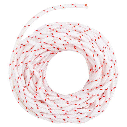 Fune di Avviamento a Strappo Bianco e Rosso Ø4 mm 10 m in Nylon