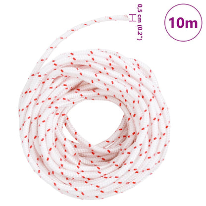 Fune di Avviamento a Strappo Bianco e Rosso Ø5 mm 10 m in Nylon