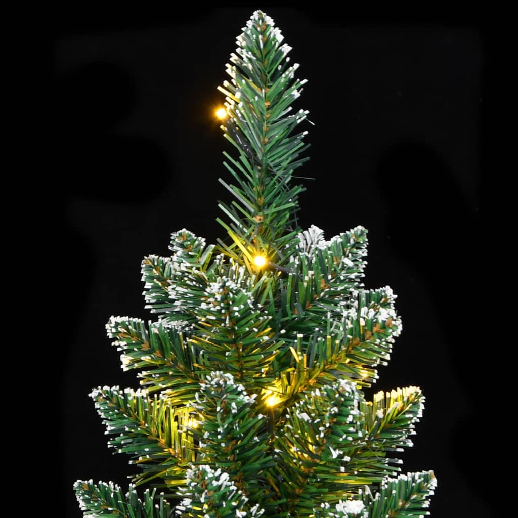 Albero di Natale Artificiale Sottile con 150 LED 120 cm