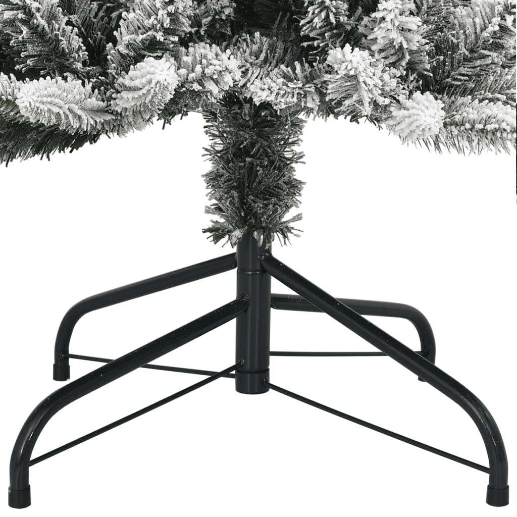 Albero di Natale Artificiale con 150 LED e Neve Fioccata 120 cm