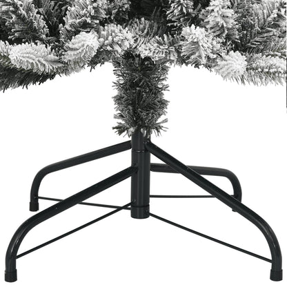 Albero di Natale Artificiale con 150 LED e Neve Fioccata 120 cm