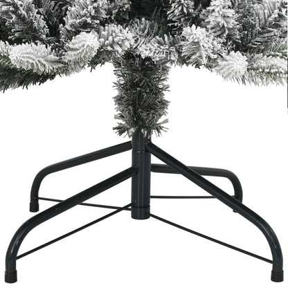 Albero di Natale Artificiale con 150 LED e Neve Fioccata 150 cm