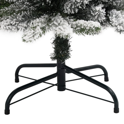 Albero di Natale Artificiale con 150 LED e Neve Fioccata 120 cm