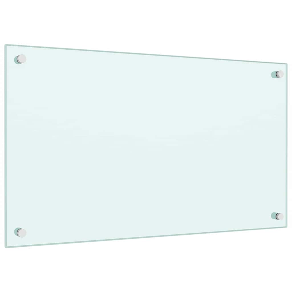 Paraschizzi per Cucina 2 pz Bianchi 70x40 cm in Vetro Temperato - homemem39