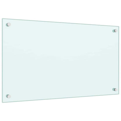 Paraschizzi per Cucina 2 pz Bianchi 70x40 cm in Vetro Temperato - homemem39