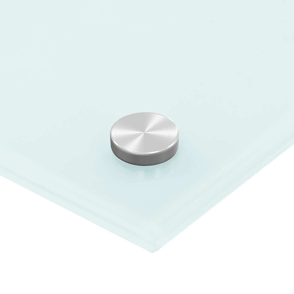 Paraschizzi per Cucina 2 pz Bianchi 70x40 cm in Vetro Temperato - homemem39