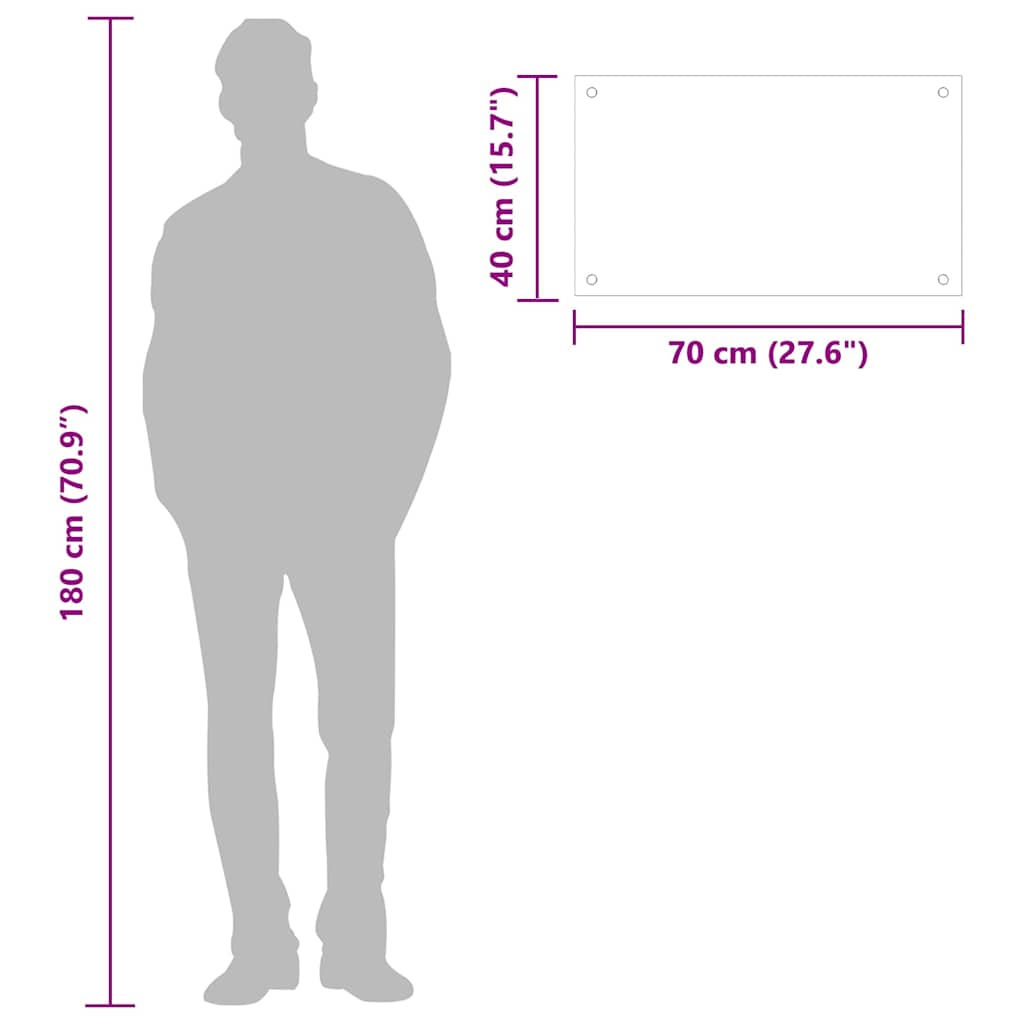 Paraschizzi per Cucina 2 pz Bianchi 70x40 cm in Vetro Temperato - homemem39