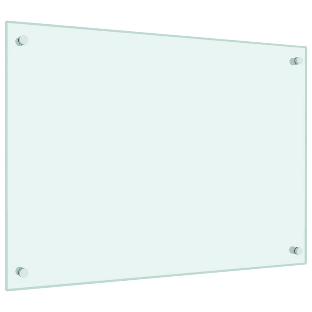 Paraschizzi per Cucina 2 pz Bianchi 70x50 cm in Vetro Temperato - homemem39