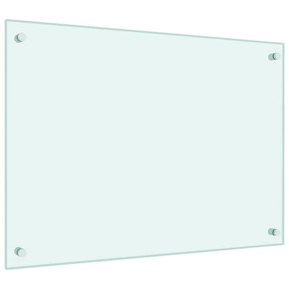 Paraschizzi per Cucina 2 pz Bianchi 70x50 cm in Vetro Temperato - homemem39