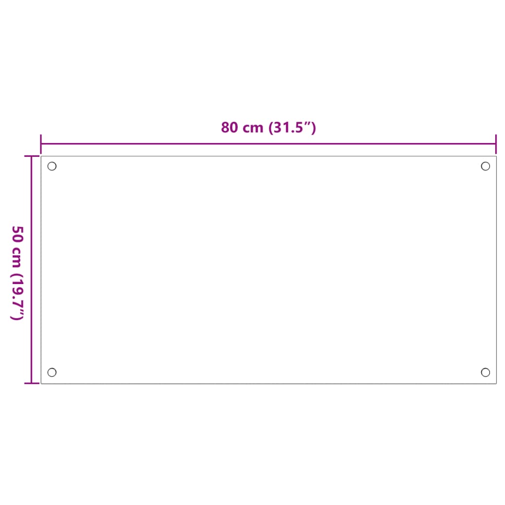 Paraschizzi per Cucina 2 pz Bianchi 80x50 cm in Vetro Temperato