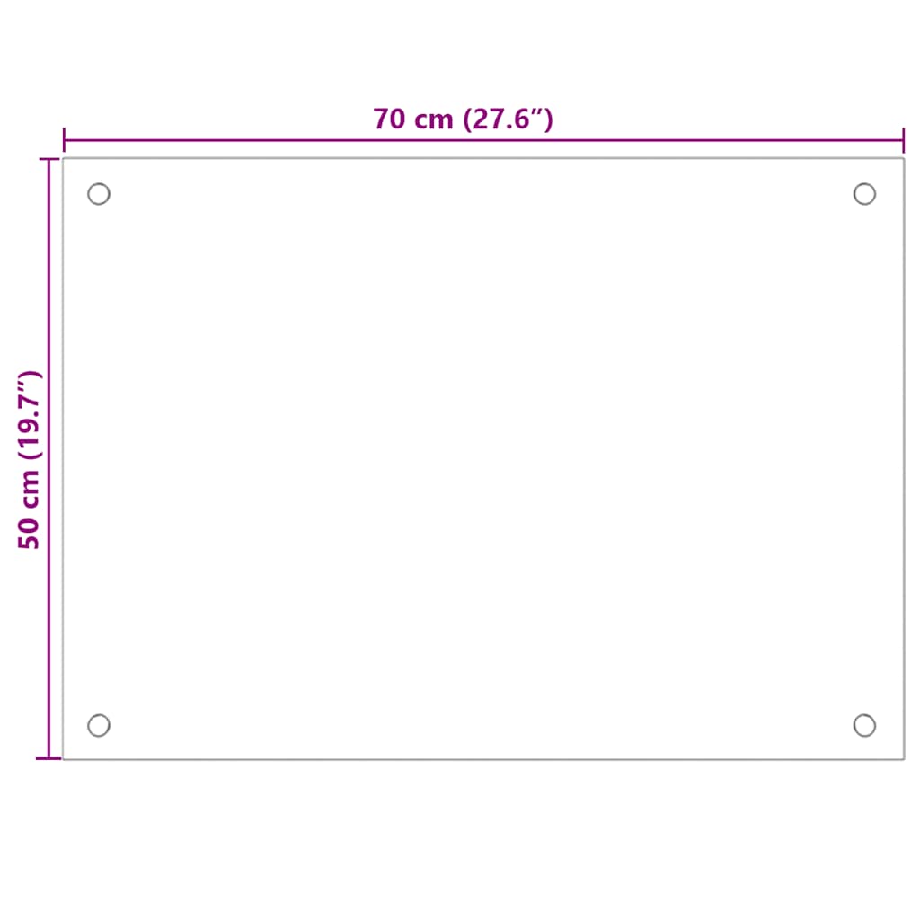Paraschizzi per Cucina 2 pz Trasparente 70x50cm Vetro Temperato - homemem39