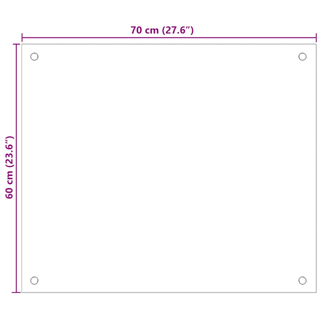 Paraschizzi per Cucina 2 pz Trasparente 70x60cm Vetro Temperato - homemem39