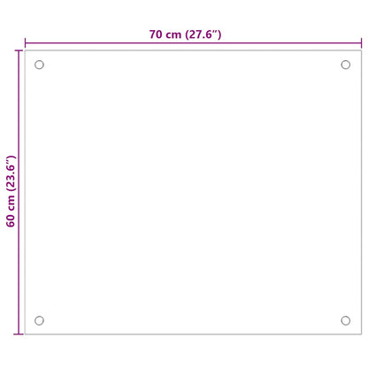 Paraschizzi per Cucina 2 pz Trasparente 70x60cm Vetro Temperato - homemem39