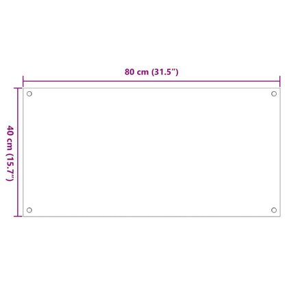 Paraschizzi per Cucina 2 pz Trasparente 80x40cm Vetro Temperato