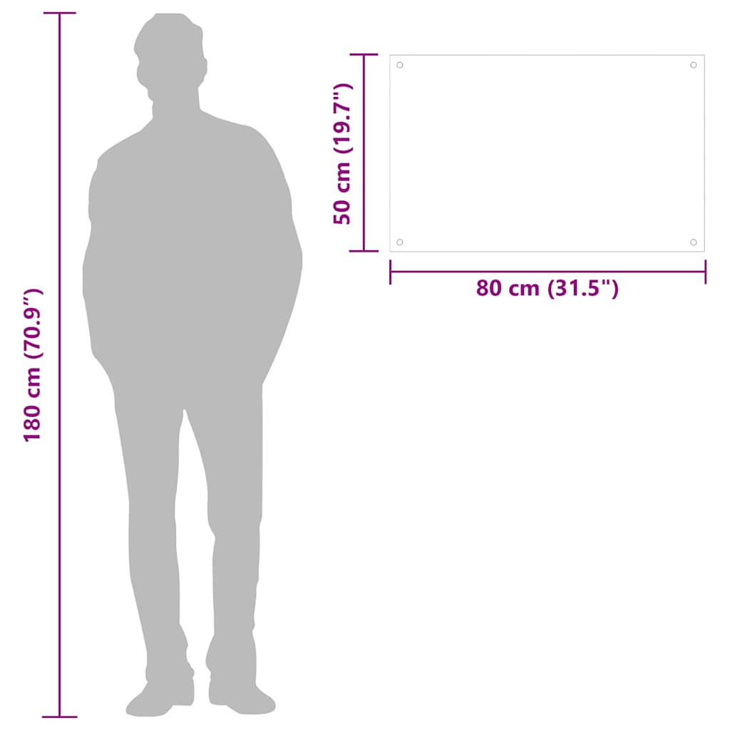 Paraschizzi per Cucina 2 pz Trasparente 80x50cm Vetro Temperato - homemem39