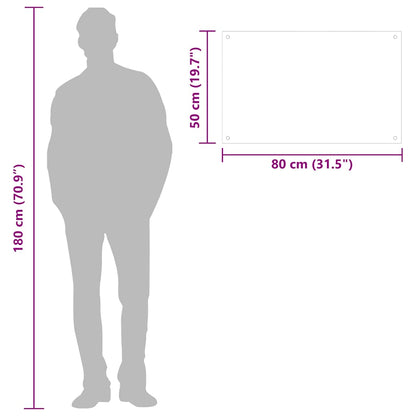 Paraschizzi per Cucina 2 pz Trasparente 80x50cm Vetro Temperato - homemem39