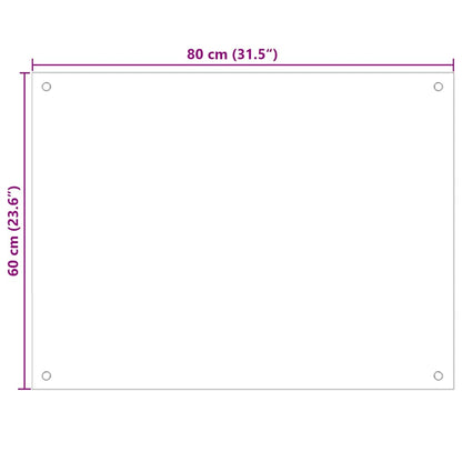 Paraschizzi per Cucina 2 pz Trasparente 80x60cm Vetro Temperato - homemem39