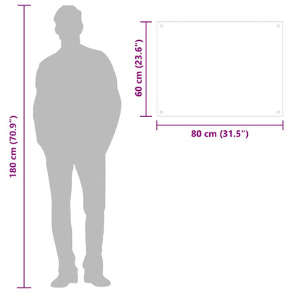 Paraschizzi per Cucina 2 pz Trasparente 80x60cm Vetro Temperato - homemem39