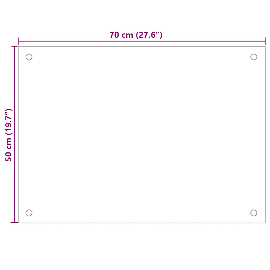 Paraschizzi per Cucina 2 pz Neri 70x50 cm in Vetro Temperato - homemem39
