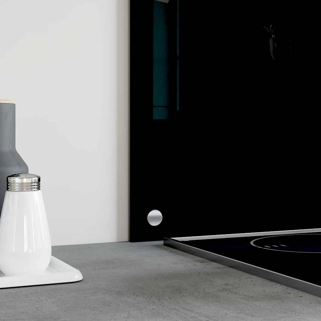 Paraschizzi per Cucina 2 pz Neri 80x40 cm in Vetro Temperato - homemem39