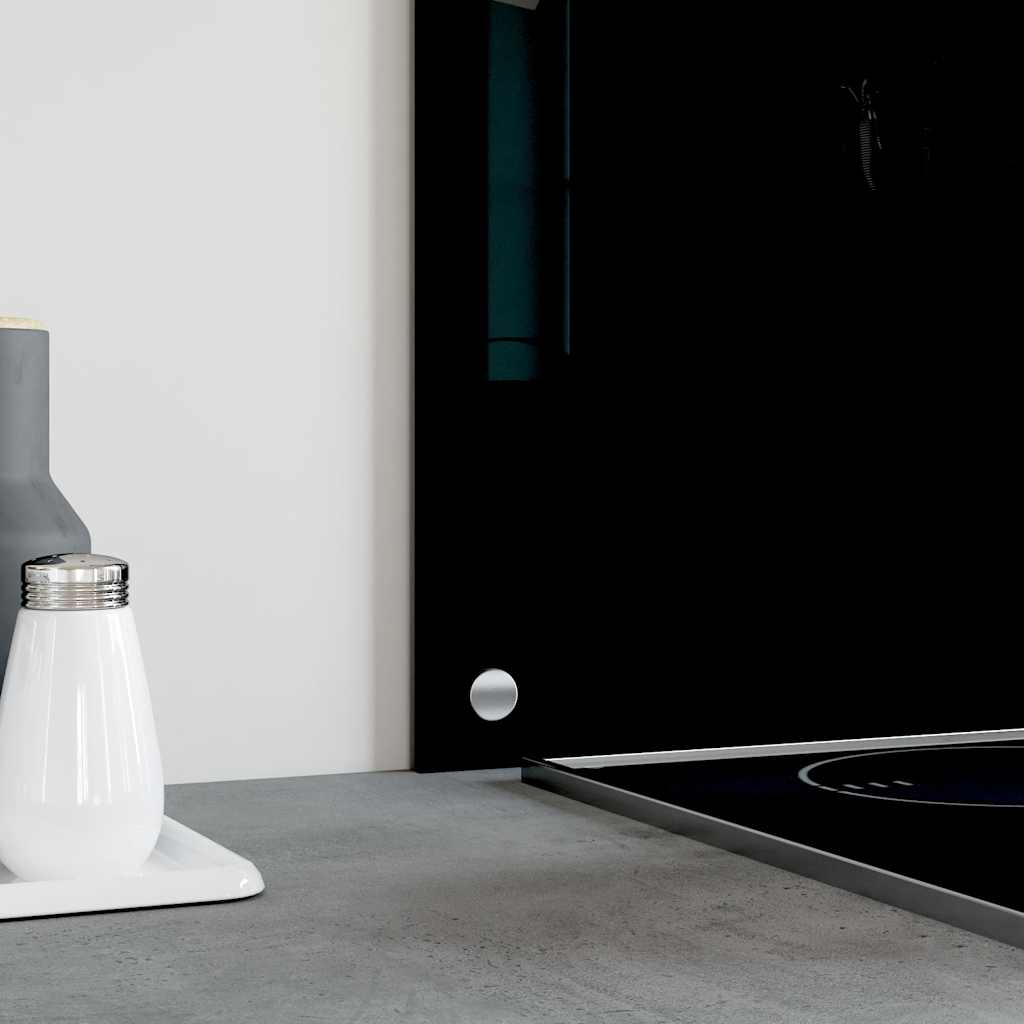 Paraschizzi per Cucina 2 pz Neri 80x50 cm in Vetro Temperato