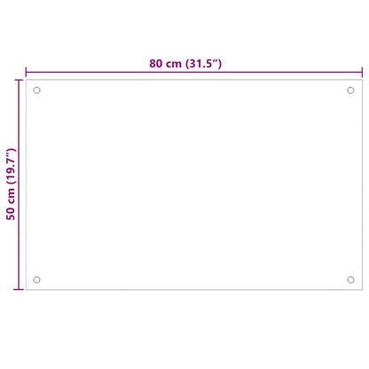 Paraschizzi per Cucina 2 pz Neri 80x50 cm in Vetro Temperato