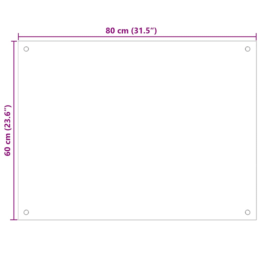 Paraschizzi per Cucina 2 pz Neri 80x60 cm in Vetro Temperato - homemem39