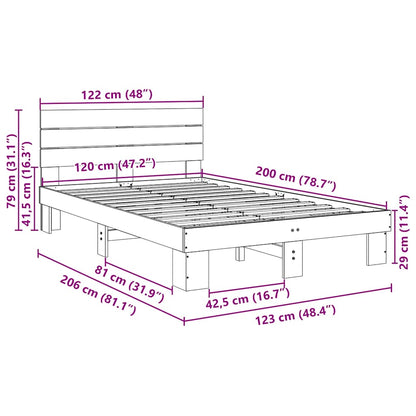 Struttura Letto con Testiera senza Materasso 120x200 cm