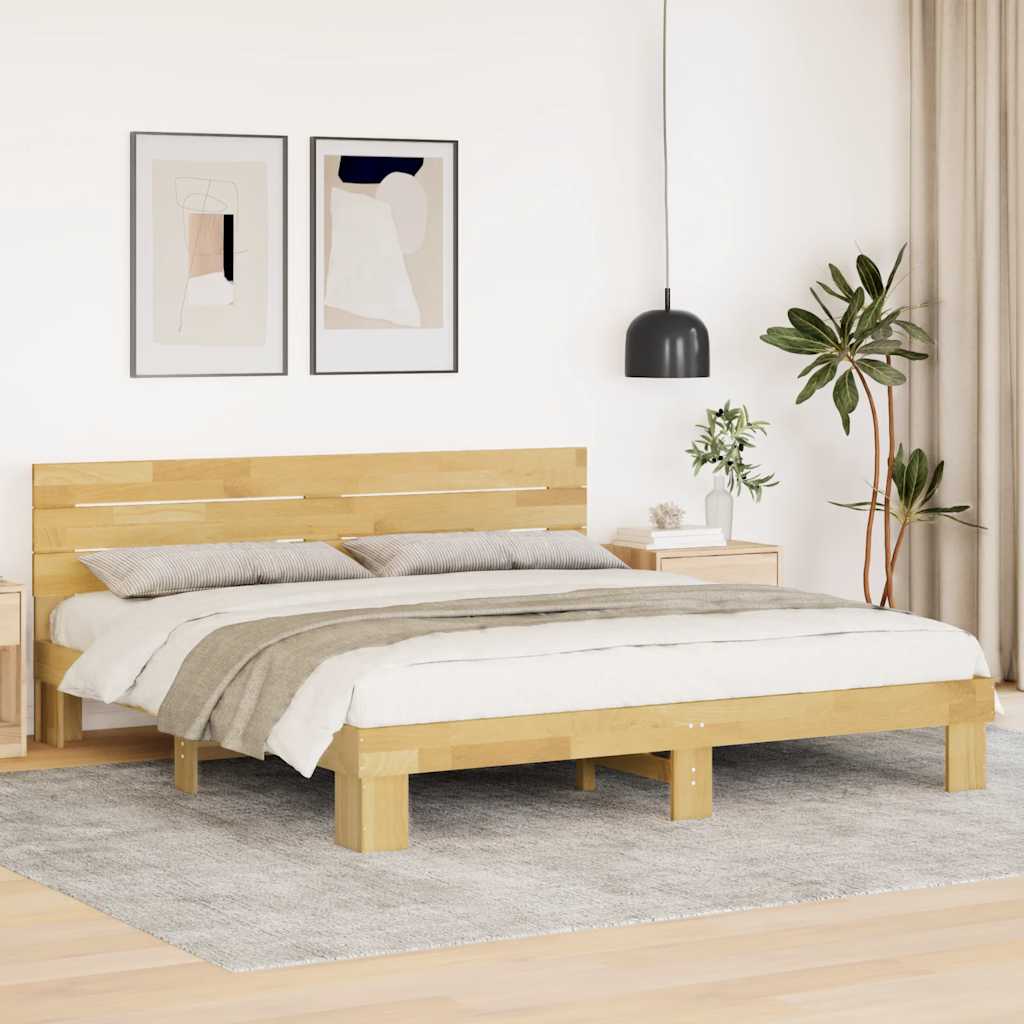 Struttura Letto con Testiera senza Materasso 200x200 cm