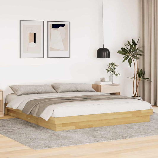 Struttura Letto Senza Materasso 180x200 cm in Legno di Rovere