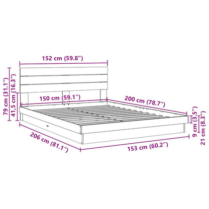 Struttura Letto con Testiera Senza Materasso 150x200 cm