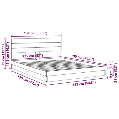 Struttura Letto con Testiera Senza Materasso 135x190 cm