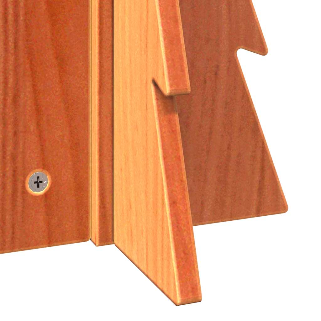 Albero di Natale Marrone Cera 49 cm in Legno Massello di Pino - homemem39