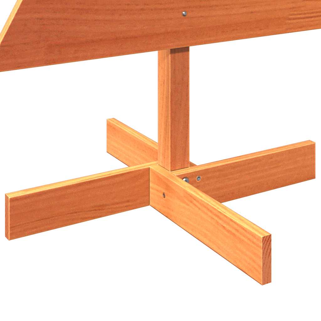 Albero di Natale Marrone Cera 120 cm in Legno Massello di Pino - homemem39