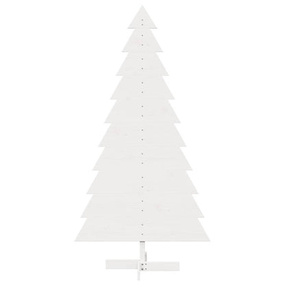 Albero di Natale Decorativo Bianco 180cm Legno Massello di Pino - homemem39