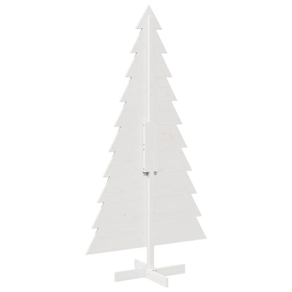 Albero di Natale Decorativo Bianco 180cm Legno Massello di Pino - homemem39