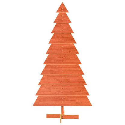 Albero di Natale Marrone Cera 180 cm in Legno Massello di Pino - homemem39