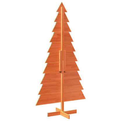 Albero di Natale Marrone Cera 180 cm in Legno Massello di Pino - homemem39