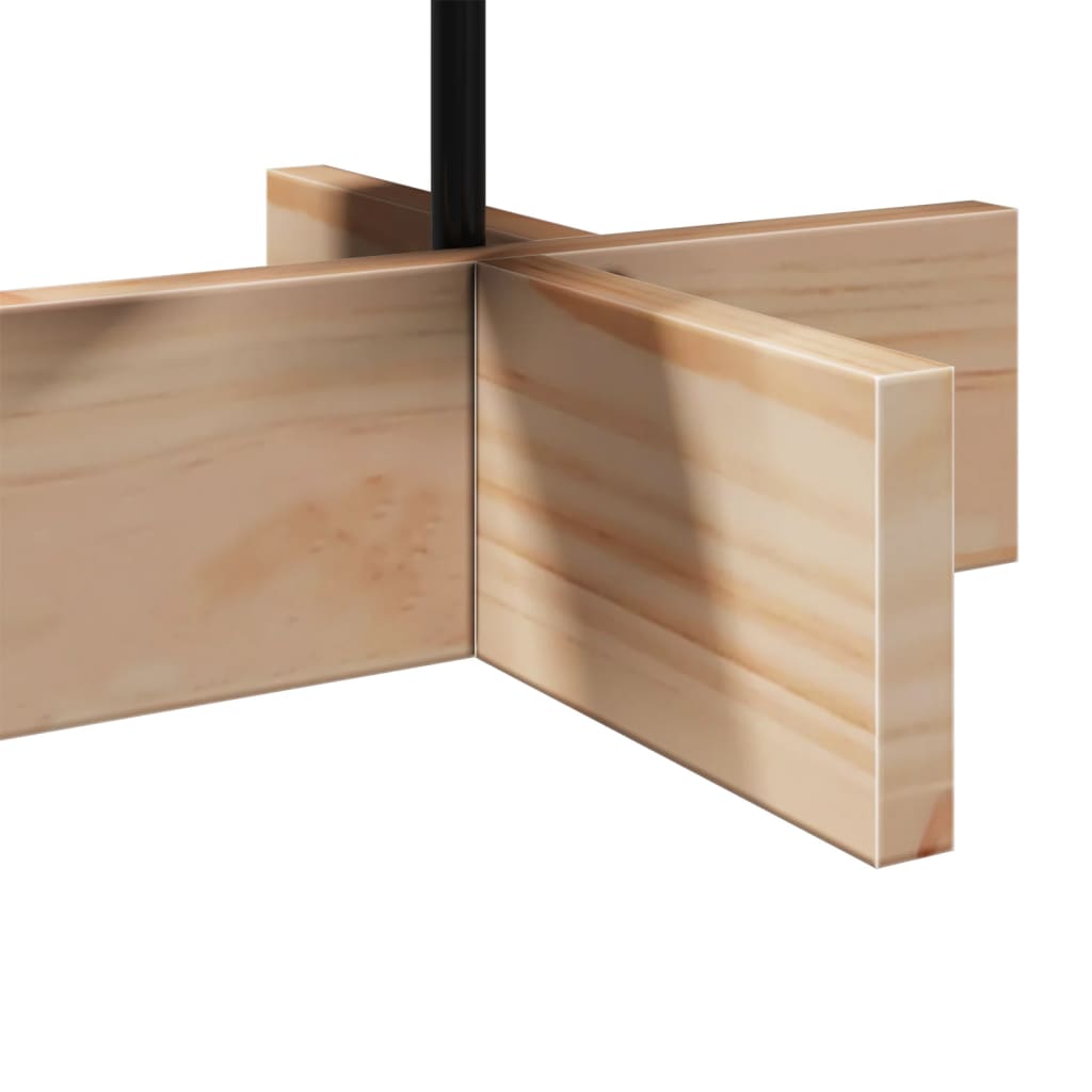 Albero di Natale Decorativo in Legno 60 cm Legno Massello Pino